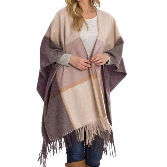 Woolrich Sweaters - Woolrich Raegan Plaid Cozy Blanket Wrap